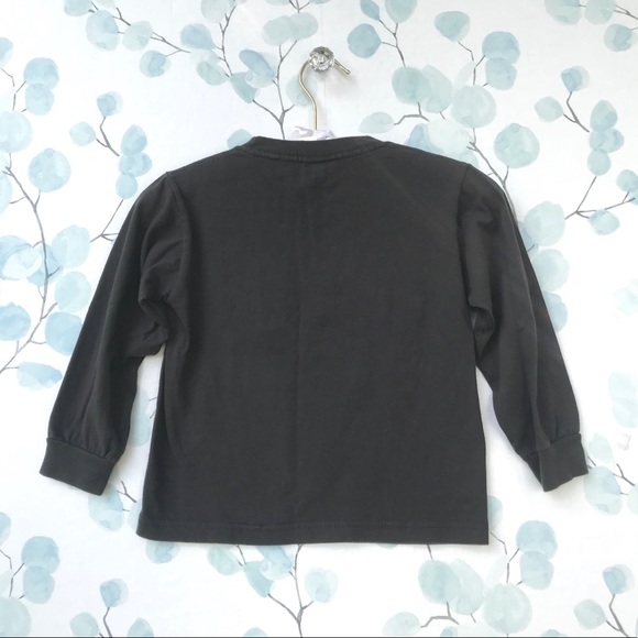 Disney Kids FROZEN Anna & Elsa Charcoal Gray Graphic Tee TShirt Long Sleeve Top - Picture 4 of 5